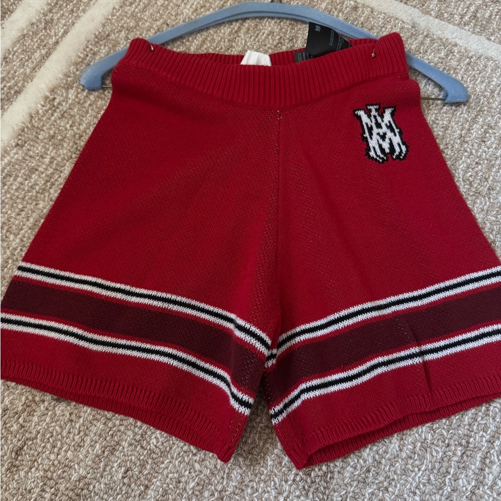 Red Cashmere Amiri Shorts